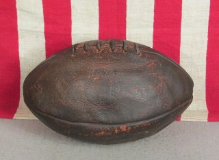 Vintage Reach Leather Rugby Match Football Melon Ball 5r Antique Circa 1909 - 1920