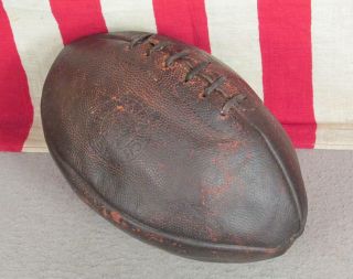 Vintage Reach Leather Rugby Match Football Melon Ball 5R Antique circa 1909 - 1920 2