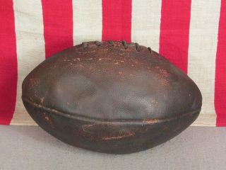 Vintage Reach Leather Rugby Match Football Melon Ball 5R Antique circa 1909 - 1920 3