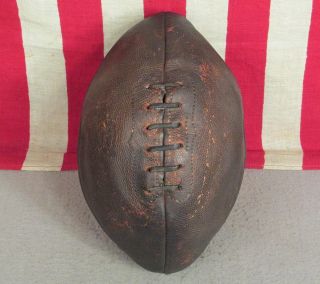 Vintage Reach Leather Rugby Match Football Melon Ball 5R Antique circa 1909 - 1920 5