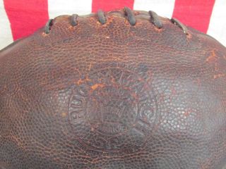 Vintage Reach Leather Rugby Match Football Melon Ball 5R Antique circa 1909 - 1920 6