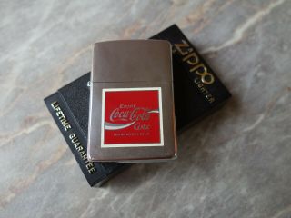 Vtg Old Very Rare 1993 Zippo Enjoy Coca Cola Coke Cigarette Lighter Feuerzeug