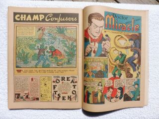 RARE CHAMP COMICS 20 HARVEY 1942 VERY SCARCE JACK KIRBY COVER & ART WWII 7