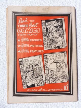 RARE CHAMP COMICS 20 HARVEY 1942 VERY SCARCE JACK KIRBY COVER & ART WWII 8