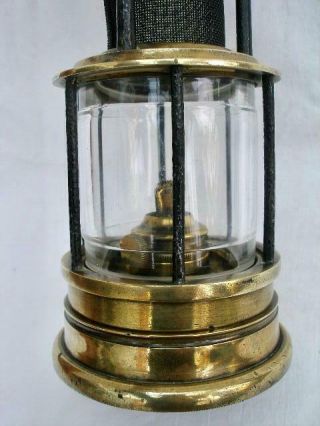 Antique Brass & Steel Gauze Miners Lamp By Joseph Cooke & Co of Birmingham. 10