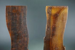 FINE Pair Antique Chinese Hard Wood Hongmu Ruyi Lingzhi Scholar Paper Weight 10