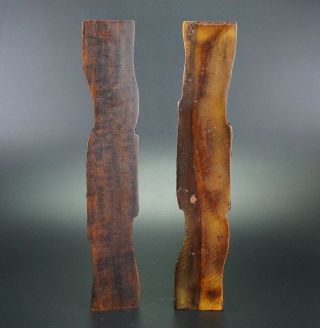 FINE Pair Antique Chinese Hard Wood Hongmu Ruyi Lingzhi Scholar Paper Weight 9