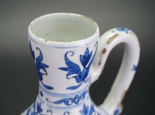 LARGE Chinese Blue and White Porcelain Ewer Jug Cup Transitional 16th C 12