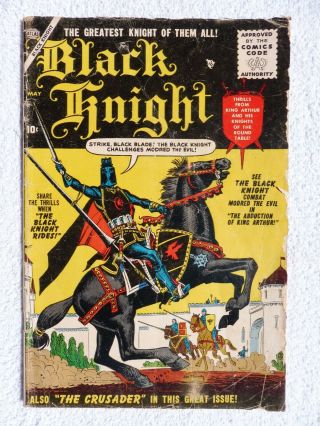 RARE BLACK KNIGHT COMICS 1 ATLAS 1955 STAN LEE & JOE MANEELY COVER 2