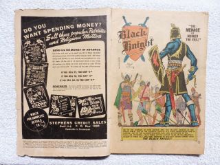 RARE BLACK KNIGHT COMICS 1 ATLAS 1955 STAN LEE & JOE MANEELY COVER 6