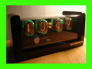 4xin - 12 Nixie Tubes Clock Led Backlight And Alarm Steampunk Vintage Retro Watch