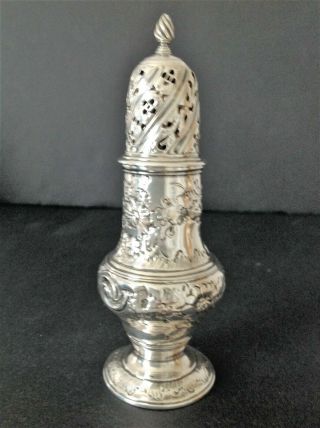Antique Georgian Silver Caster - Samuel Wood 1768