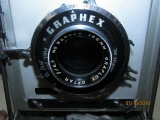 Vintage Graflex Crown Graphic Graphex 4 X 5 Camera Wollensak 135mm Press Film 3