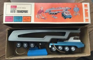 Vintage Sears Roebuck Toy Truck Auto Transport The Turnpike Line Orig Box Metal
