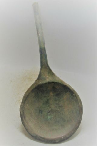 European Finds Ancient Roman Bronze Object Ladle Or Medical Equipment