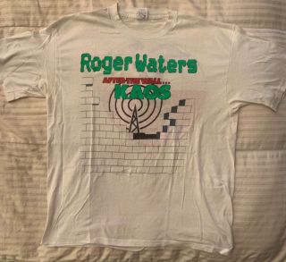Vintage Roger Waters 1987 Radio Kaos Concert Tour T Shirt Pink Floyd L/xl