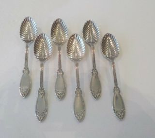 Set/6 Tiffany & Co.  John Polhamus 1855 Oriental Sterling Silver Dessert Spoons