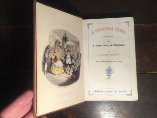 CHARLES DICKENS - A CHRISTMAS CAROL - FIRST EDITION XMAS BOOKS - 1843 - 46 - VERY RARE 11
