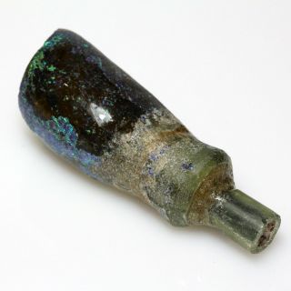 Intact Near East Roman Era Glass Medicine Bottle Circa 100 - 300 Ad