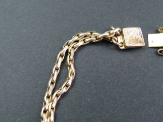 ANTIQUE VICTORIAN 9ct GOLD LOVERS KNOT BRACELET C.  1900 4