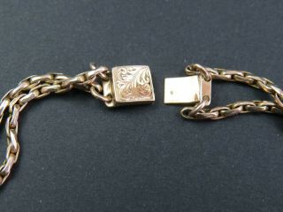 ANTIQUE VICTORIAN 9ct GOLD LOVERS KNOT BRACELET C.  1900 5