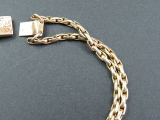 ANTIQUE VICTORIAN 9ct GOLD LOVERS KNOT BRACELET C.  1900 6