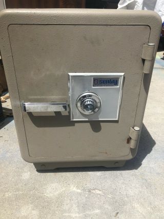 Vintage Sentry Heavy Duty Metal Combination Safe With Wheels
