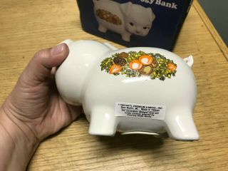 VINTAGE HARD TO FIND CORNING WARE SPICE OF LIFE PIGGY BANK W/ BOX - 1983 NOS 4