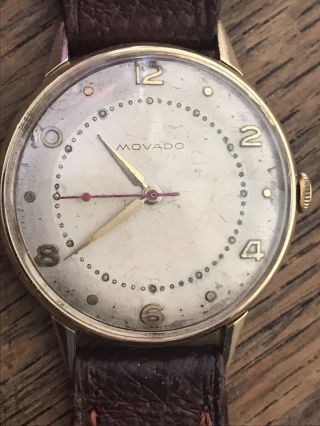 Vintage Movado 18k gold watch 9