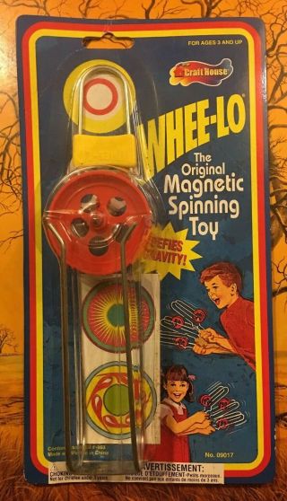 Vtg Whee - Lo Magnetic Spinning Wheel Toy