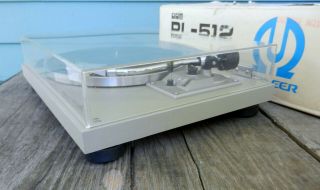 Vtg Pioneer PL - 512 Turntable W/ Box & Empire E/III Cartridge Japan 3