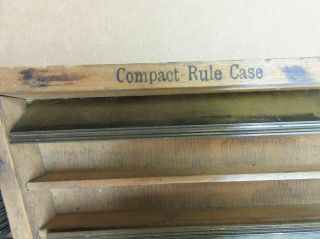Letterpress 1/4 Size Hamilton Compact Rule Case w/ Brass Rule f93 4