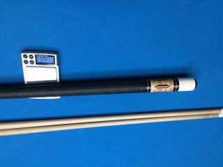 Rare old 1996 Tim Scruggs Custom cue with 5 floating tulipwood points 3