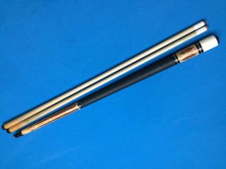 Rare old 1996 Tim Scruggs Custom cue with 5 floating tulipwood points 5
