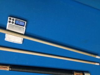 Rare old 1996 Tim Scruggs Custom cue with 5 floating tulipwood points 6
