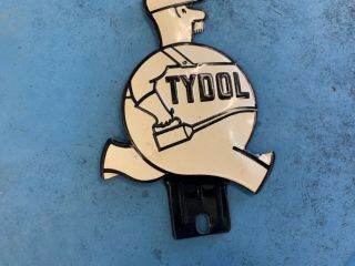 Nos Vintage Tydol Oil Veedol Vintage Antique License Plate Topper