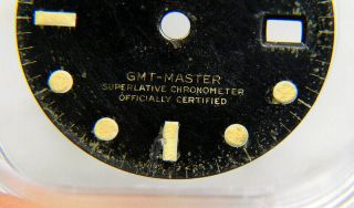 Rare Vintage Rolex GMT - MASTER 1675 Gilt Glossy Black Watch Dial 1960 ' s 3