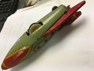 1950 ' s SPACE SHIP X - 2 Vintage Circa 1950’s MT Masudaya Tin X 2 Spaceship 5