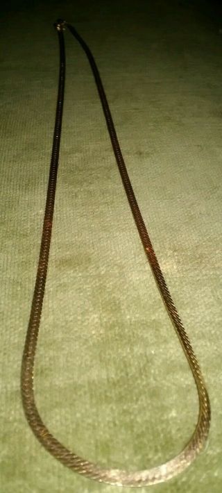 Solid 14k Yellow Gold Herringbone Chain 20 " Inch 1/8 " Width Vintage 5.  70 Grams