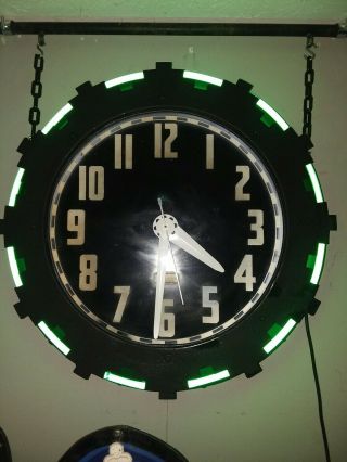 Vintage neon advertising clock - Cleavland Aztec - Full Size 26 