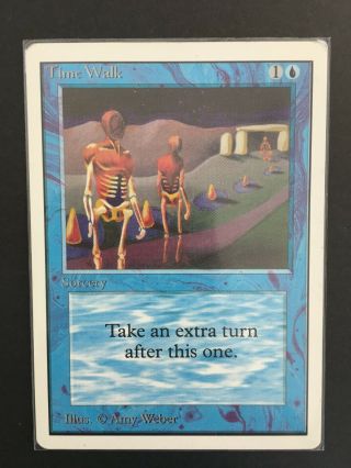 Magic The Gathering Time Walk Unlimited Mtg Vintage Rare Played