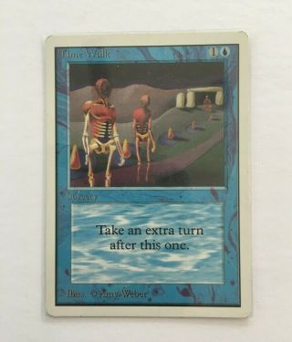 Magic The Gathering TIME WALK Unlimited MTG vintage rare played 3