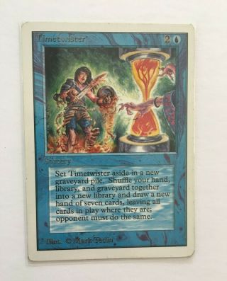 Magic The Gathering TIMETWISTER Unlimited MTG vintage rare played time twister 3