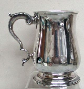 1776 London Sterling Silver George Iii Tankard By J.  Priest