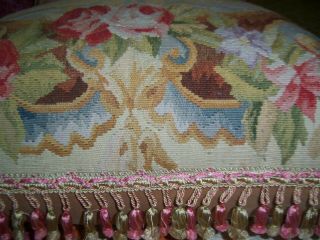 Antique French Country Wool Aubusson Tapestry Swan PIllows,  2 Rooster 5