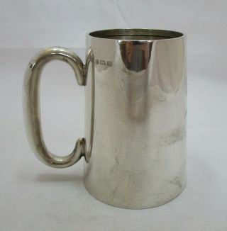 Good Antique George Vi Sterling Silver Pint Mug,  1937,  270 Grams