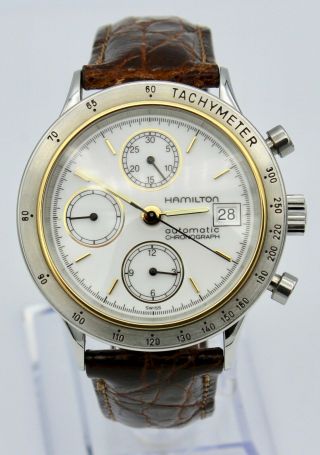 Vintage Hamilton 9960 Chronograph Automatic Watch Men 