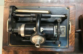 Antique Edison Standard Phonograph - - With Horn & 2 Records 3