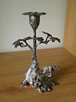 Patrick Mavros Solid Silver Root Tree & Elephant Candle Holder.  Rrp £7,  150.  00.