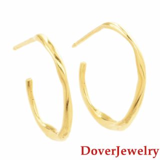 Ippolita Italian 18k Yellow Gold Hoop Earrings Nr